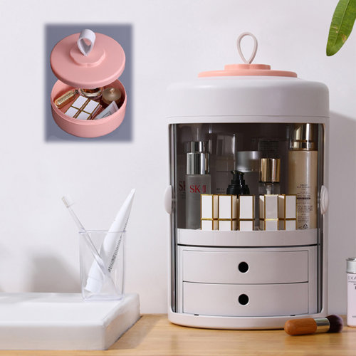 Latitude Run® Cozyblock Makeup Container Storage Box In Pink, Cosmetic